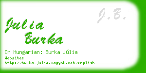 julia burka business card